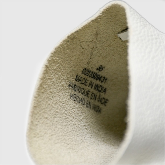 FREE PEOPLE Nova Pebbled-Leather Mules in White Size 36 - Picture 6 of 11